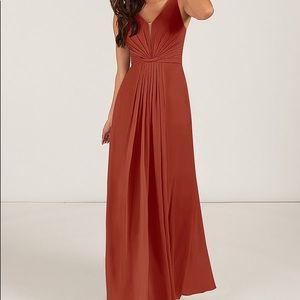 Azazie Gina Bridesmaid Dress- Rust